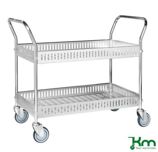 Chariot de table Kongamek avec jante, 4 roulettes, zingué, KM4893-GB