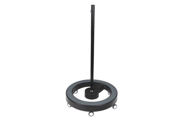 Support mobile Lumeno 6159SW avec anneau de pied gris, design noir, UE : 2 pièces, 6159SW