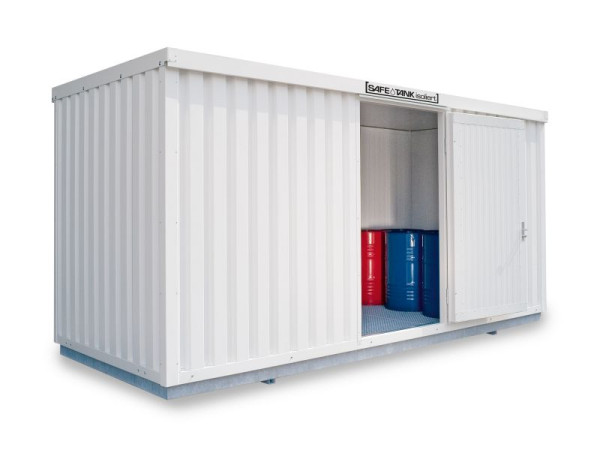 SÄBU SAFE Tank STI 1700, isolé, assemblé, plastifié RAL 9002, 5 080 x 2 170 x 2 520 mm