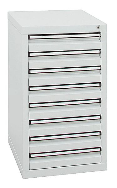 armoire à tiroirs émoussés série STS 410, RAL 7035/7035, 8 tiroirs (8x100 mm), 7101107