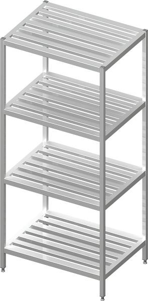 Étagère Stalgast avec grilles, 1400x500x1800 mm, soudée, VRL14502