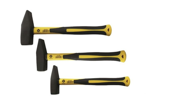 VaGo-Tools professionnel 3 pièces marteau de serrurier manche en fibre de verre serrurier 300g 800g 1000g, 233-903/908/910 chaque 1_nv