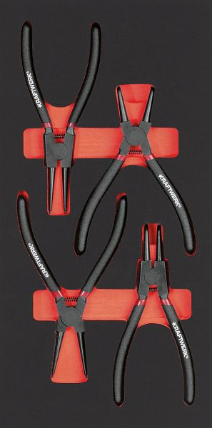 Jeu de 4 pinces à circlips Kraftwerk PRO LINE EVA. Insert 20x40, 105.401.007