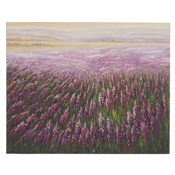 Mendler peinture à l'huile Blumenfeld, peinture murale 100% peinte à la main XL, 100x80cm, 44752
