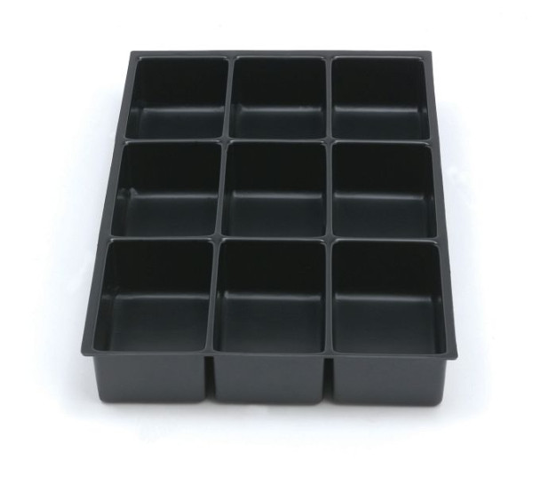 Bisley MultiDrawer™ insert de tiroir A4 9 compartiments pour tiroirs A4, plastique, 226P1800