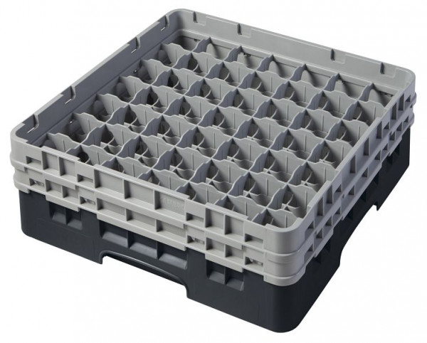 Panier de lavage Cambro 49 compartiments Camrack® 13,3 cm noir, paquet de 4, 49S434110