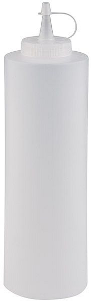 Flacon souple APS, Ø 6,5 cm, hauteur : 25 cm, 0,65 litre, polyéthylène, blanc/transparent, avec bouchon à vis, 93157