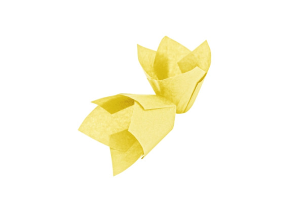 Schneider moule à muffins tulipe jaune, fond 50 mm, hauteur 55 mm, paquet de 1000, 122272