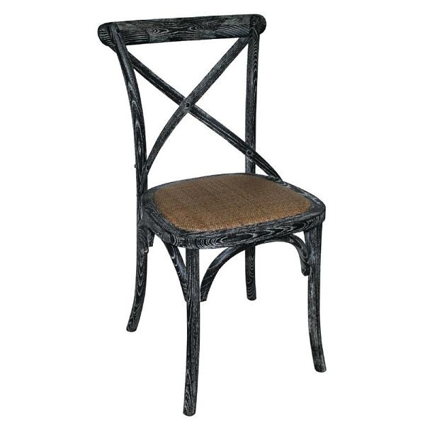 Chaises de salle à manger Bolero en bois de bouleau lavé noir, UE: 2 pièces, GG654