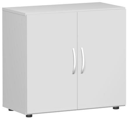 armoire à portes battantes geramöbel avec pieds, amortisseur de porte inclus, non verrouillable, 800x420x752, gris clair/gris clair, S-382100-LL