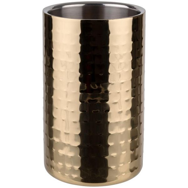 Refroidisseur de bouteilles APS, Ø 12 cm extérieur, Ø 10 cm intérieur, double paroi, inox, aspect martelé, 36128