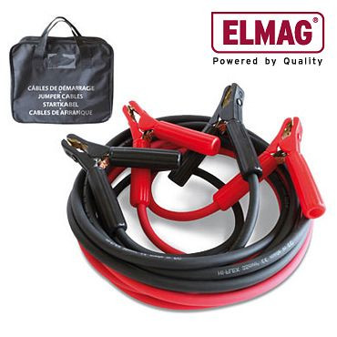 Jeu de câbles volants ELMAG max.700 A, bornes polaires entièrement isolées, 2 x 4,5 m, 35 mm², avec sac de transport, 55020