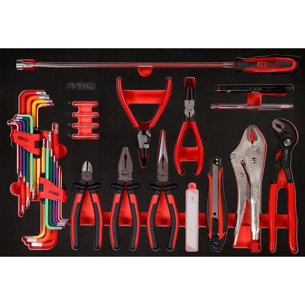 Jeu d'outils KS Tools PERFORMANCEplus, 45 pièces, pince et clé en L, 811.0045