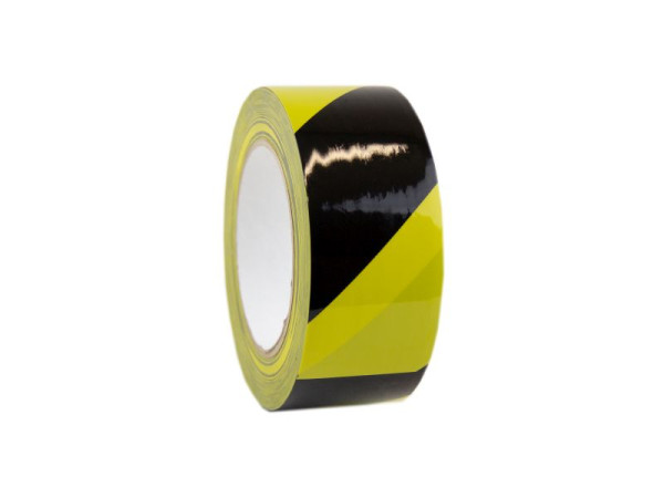 Mehlhose ruban de marquage au sol de protection laminé noir/jaune 50mmx33m, KMLW05033