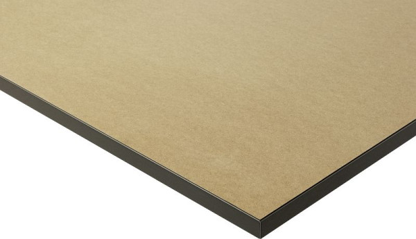 Plan de travail RAU MDF, chant ABS noir, L750 x P800 x S22 mm, F-075-080-22