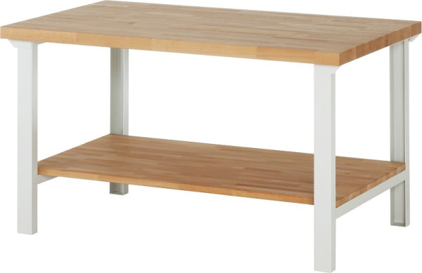 Etabli RAU série 7000 - conception modulaire, étagère en hêtre massif, 1500x840x900 mm, 03-7000-7-159B4S.12