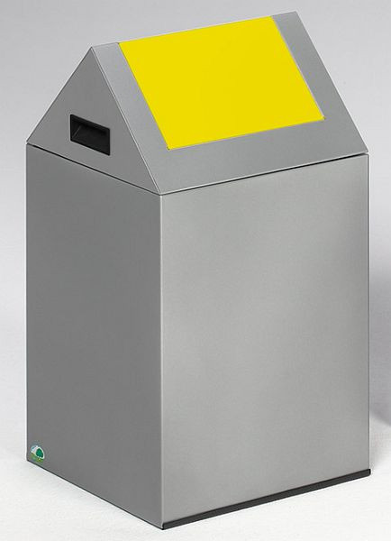 Dispositif de collecte des déchets recyclables VAR WSG 40 S corps argent, volet d'insertion jaune, 21120