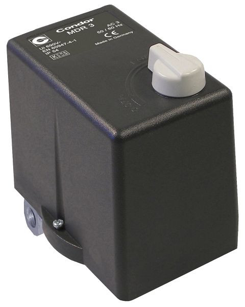Pressostat Condor-Werke CONDOR, MDR 3 EA/11 bar, 400 volts (4,0 - 6,3 A), avec soupape de surpression EV3 S, 11935