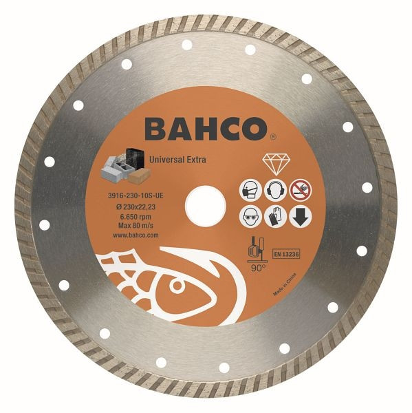 Disque à tronçonner Bahco pour pierre, Ø extérieur 180, Ø intérieur 22,23, hauteur de segment 10, épaisseur 3 mm, 3916-180-10S-UE