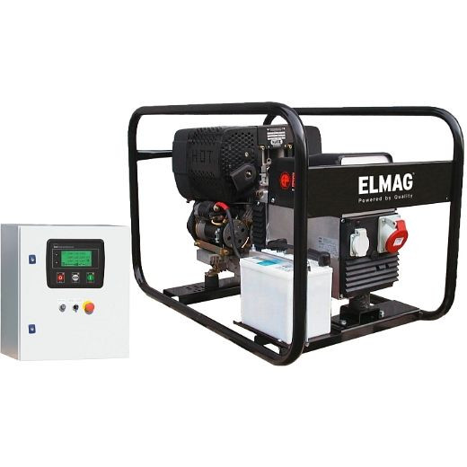 Ensemble complet d'alimentation de secours ELMAG SED 7000WDE-ASS-DSE4520, groupe électrogène DIESEL avec moteur HATZ 1B40, 00496