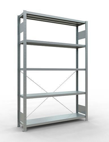 Rayonnage à étagères Schulte, champ de base, 5 niveaux de rangement, traverse, charge du compartiment 250 kg, 1360 x 336 x 2000 mm, 278757