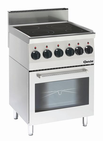 Cuisinière électrique Bartscher B600, 4 champs, four électrique, 132870