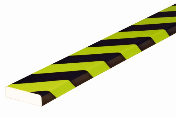 Protection de surface Knuffi, profil d'avertissement et de protection, type noir, néon, 1 mètre, PS-10709