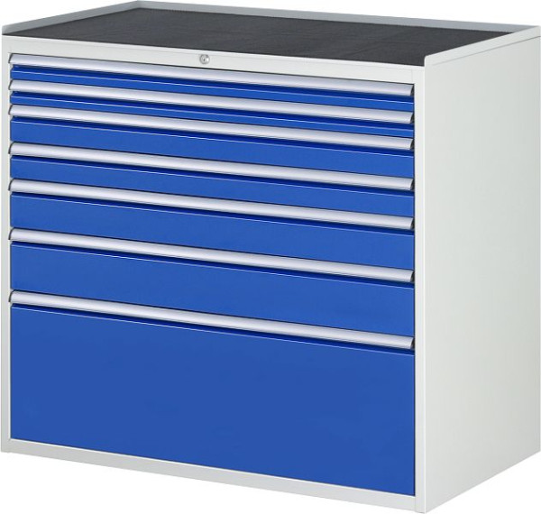 Armoire à tiroirs RAU série 7000, L1145xP650xH1035mm, tiroirs : 2xH60, 2xH90, 1xH120, 1xH150, 1xH360mm, support métallique, 03-XXL7.9A-MT.11