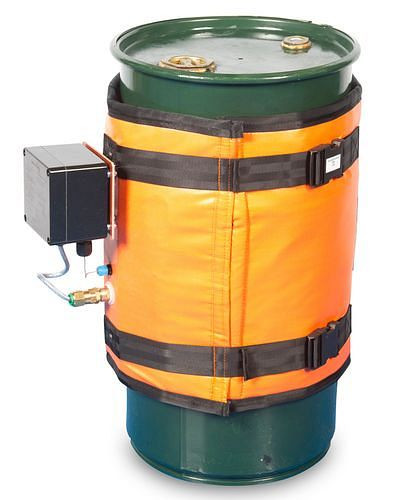 Enveloppe chauffante DENIOS pour fûts de 60 litres, protection antidéflagrante T3, 0 - 85°C, 275 W, 280-718