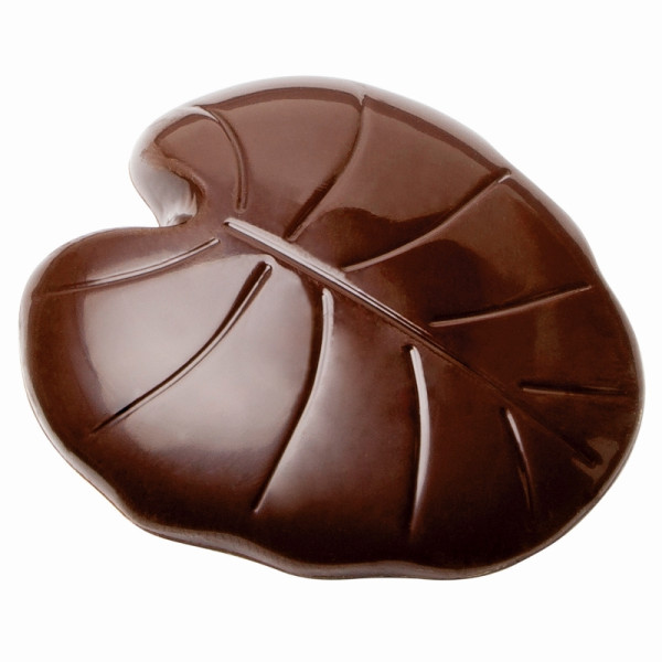 Moule à chocolat Schneider - feuille, 275 x 135 x 24 mm - double forme recto/verso / 37,5 x 34,5 x 6 mm, 2 x 5 g, 3 x 6 pièces, 421826