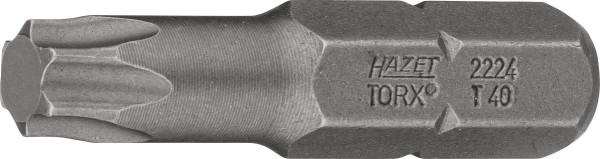 Embout Hazet, hexagonal solide 8 (5/16 pouce), profil intérieur TORX®, T40, taille de clé : T40, 2224-T40