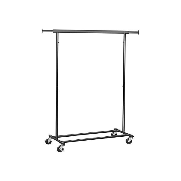 SONGMICS Portant à vêtements de style industriel avec roulettes, noir, HSR13BKV1