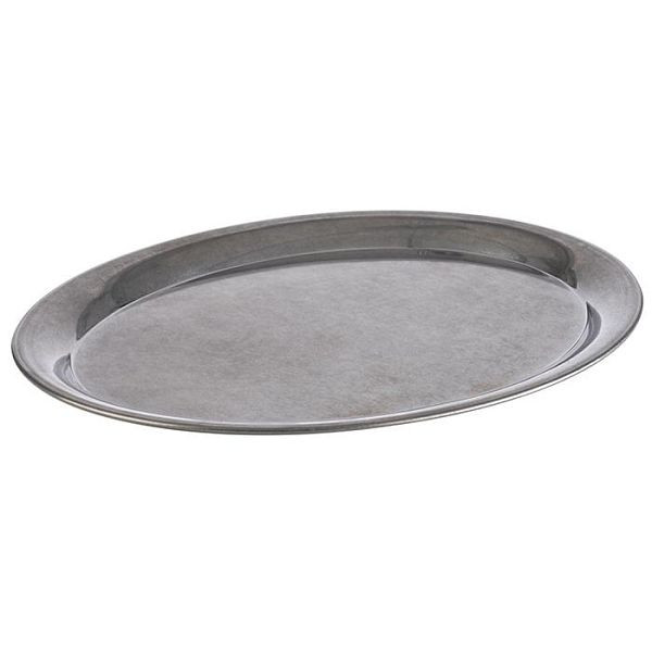 Plateau de service APS, 29 x 22 cm, hauteur : 1 cm, acier inoxydable, aspect acier inoxydable antique, -KAFFEEHAUS VINTAGE-, 30142