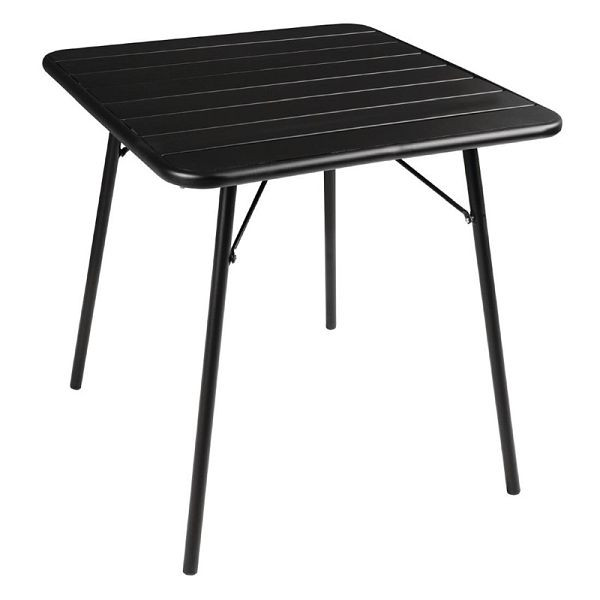 Table bistro Bolero carré acier noir 70cm, CS731
