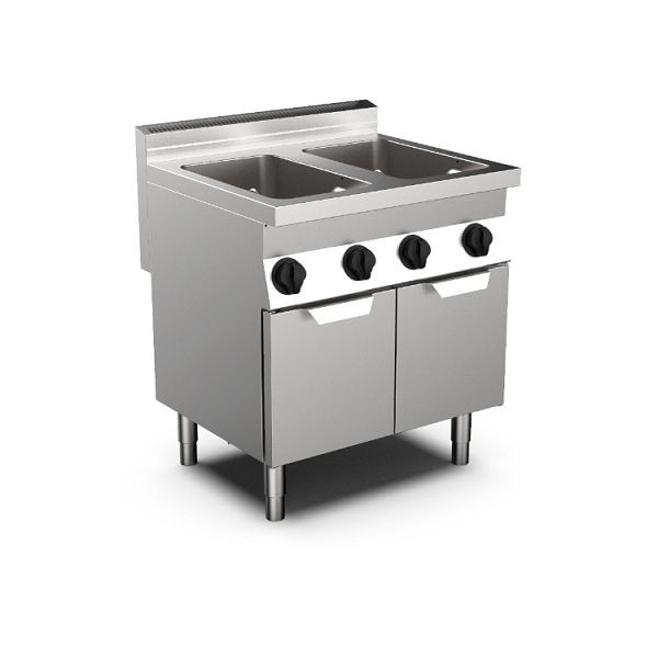 Cuiseur à pâtes à gaz Mareno MO-700, 80cm 2x GN 1/1, 2x 28 litres, 170.452
