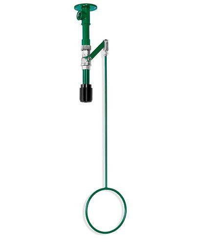 Douche de corps B-SAFETY, verte, montage au plafond, BR 085085, DVGW, 305257