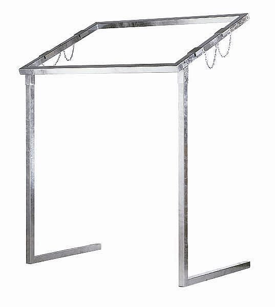Collecteur de recyclage Renner grand volume "JUMBO", stationnaire, largeur 1200 mm x profondeur 760 mm, galvanisé à chaud, adapté aux sacs à soufflets 2500 L, 8027-10FV