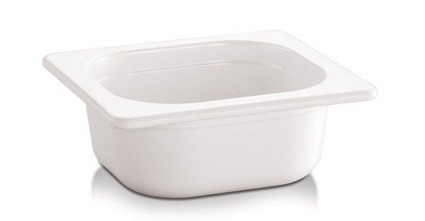 Bac APS GN 1/6 -ECO LINE-, 17,6 x 16,2 cm, profondeur : 65 mm, mélamine, blanc, 0,8 litre, 83749
