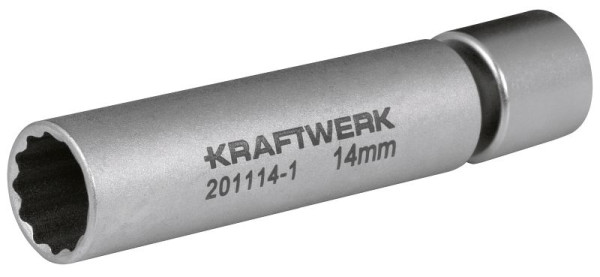 Douille de bougie d'allumage Kraftwerk 3/8" 14 mm avec joint au design fin, 201114-1