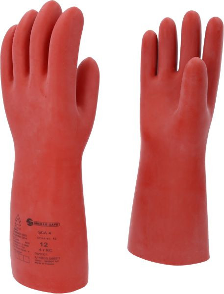 KS Tools Gant de protection pour électricien avec protection mécanique et thermique, taille 12, classe 4, rouge, 117.0101