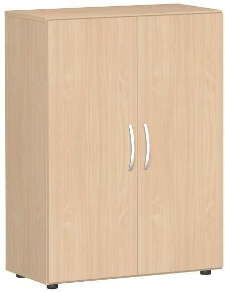 armoire à portes battantes geramöbel avec pieds, amortisseur de porte inclus, non verrouillable, 800x420x1104, hêtre/hêtre, S-383102-BB