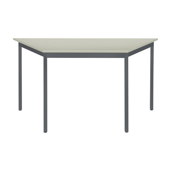 Table polyvalente Bisley MULTI Desking, trapèze 19 mm, décor G gris, structure gris anthracite, H 740 x L 1200 x P 600 mm, MTT1206G334