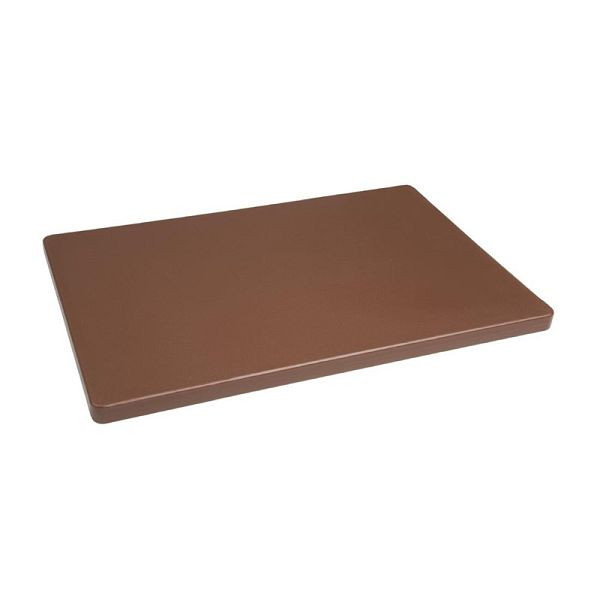 Planche à découper extra épaisse Hygiplas LDPE marron 450x300x20mm, DM003