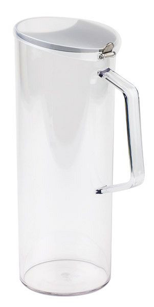 Carafe à céréales APS, Ø 10 cm, hauteur : 28 cm, 1,5 litre, SAN, transparent, couvercle inox pivotant, 10778