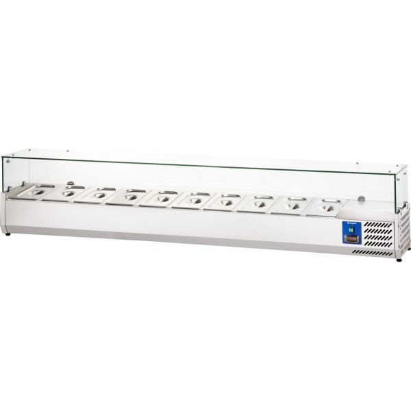 Vitrine réfrigérée Stalgast, 10x GN 1/4, 2000x335x400 mm (LxPxH), KT4514200