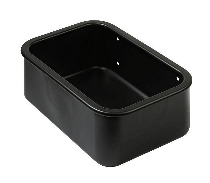 Mangeoire rectangulaire Peetz emboutie profonde, revêtement noir, 307B