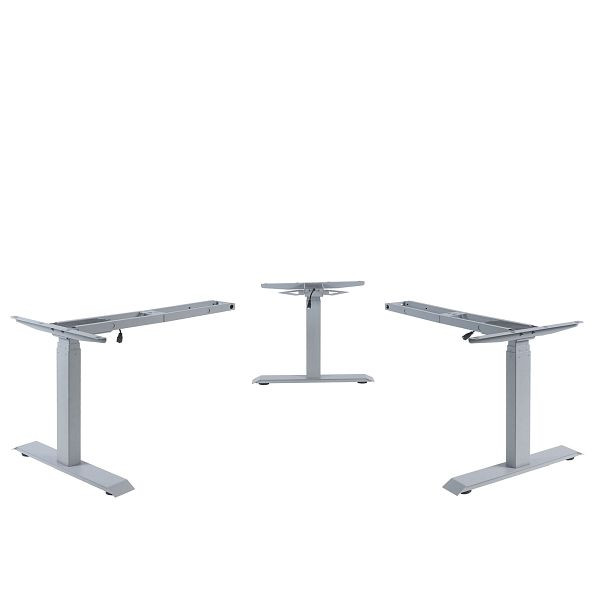 Cadre Mendler 3en1 HWC-D40, cadre de table variable, réglable en hauteur électriquement Mémoire 47kg, gris, 75758