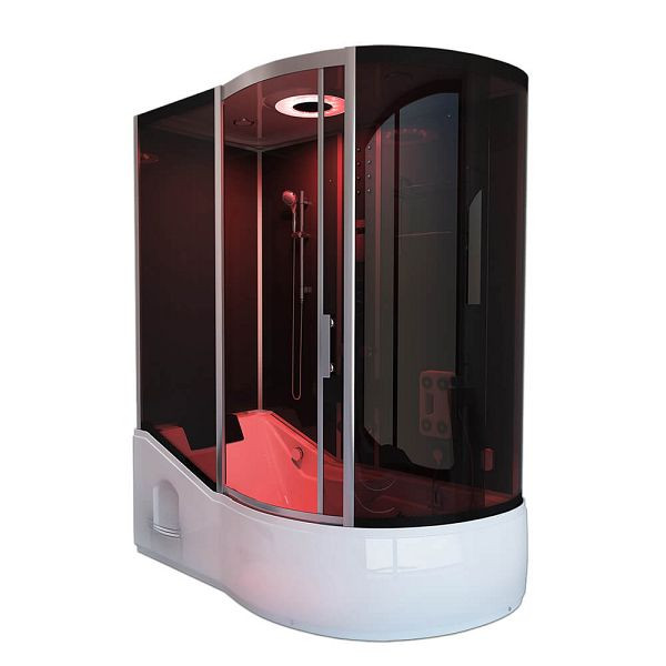 Cabine de douche HOME DELUXE ALLIN 2IN1 - noir droite, 1033