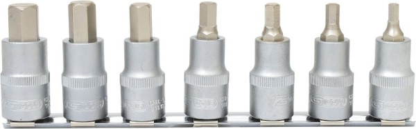 KS Tools Jeu de douilles 1/2", à six pans creux, courtes, 7 pièces, 911.1320
