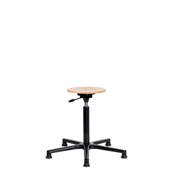 Tabouret de travail SOFAME NATUR à roulettes, hauteur d'assise 45-65 cm, piètement polyamide, W050010018